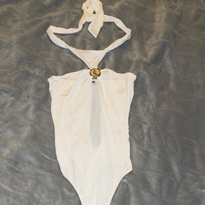 White Halter One-Piece